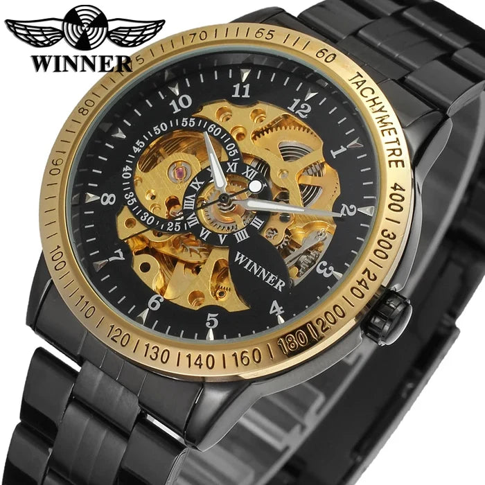 T-winner Automatic Skeleton Steel Men's Watch