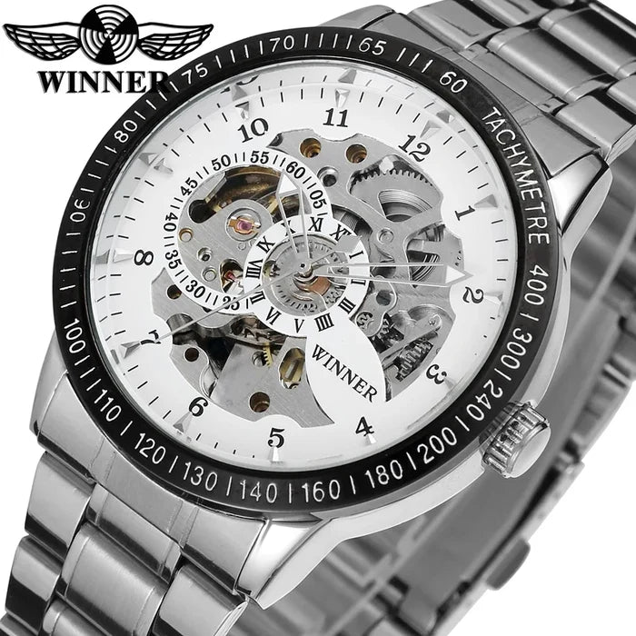 T-winner Automatic Skeleton Steel Men's Watch