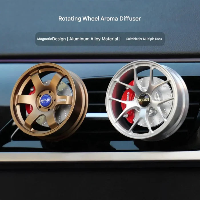 TE37 RID LM Aluminum Alloy Model of Wheel Hub Car Air Outlet Aromatherapy Fingertip Gyro Decoration Wheel Hub Can Rotate