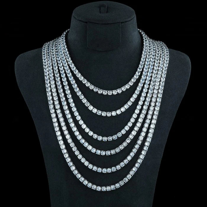Tennis Link Cubic Zirconia Necklace Set