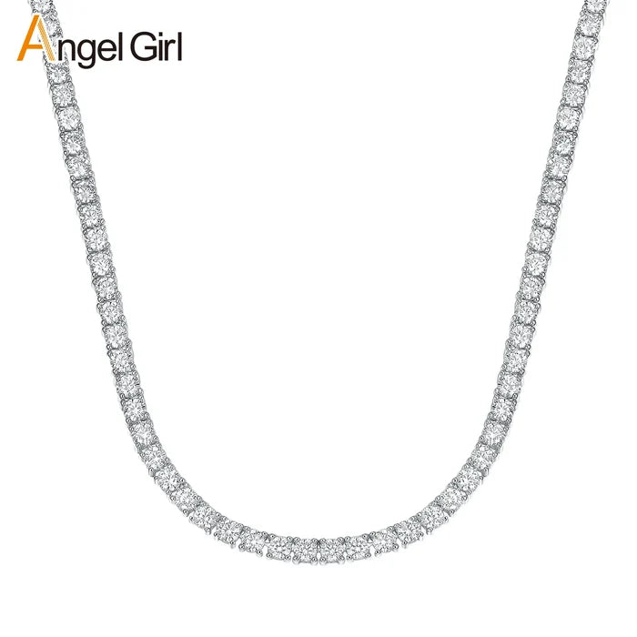 Tennis Link Cubic Zirconia Necklace Set