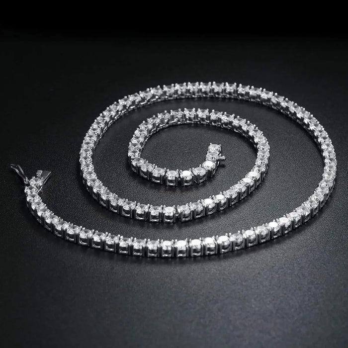 Tennis Link Cubic Zirconia Necklace Set