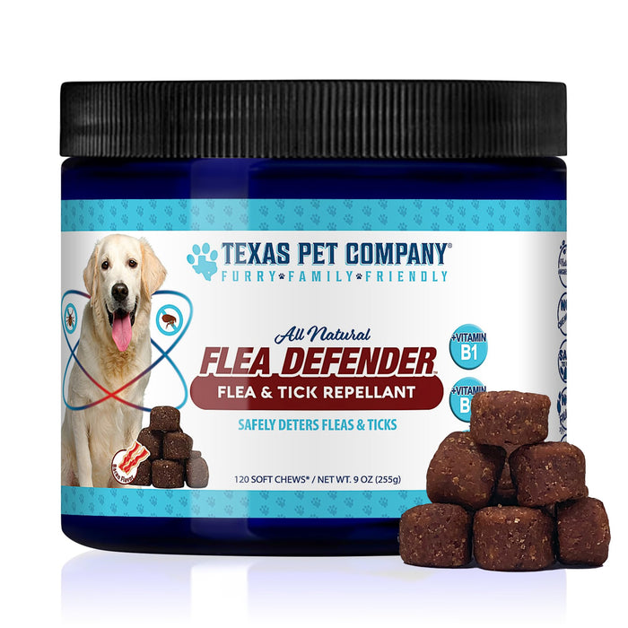 Texas Pet Company Natural Flea & Tick Chews for Dogs | All Breeds & Ages, Made in USA