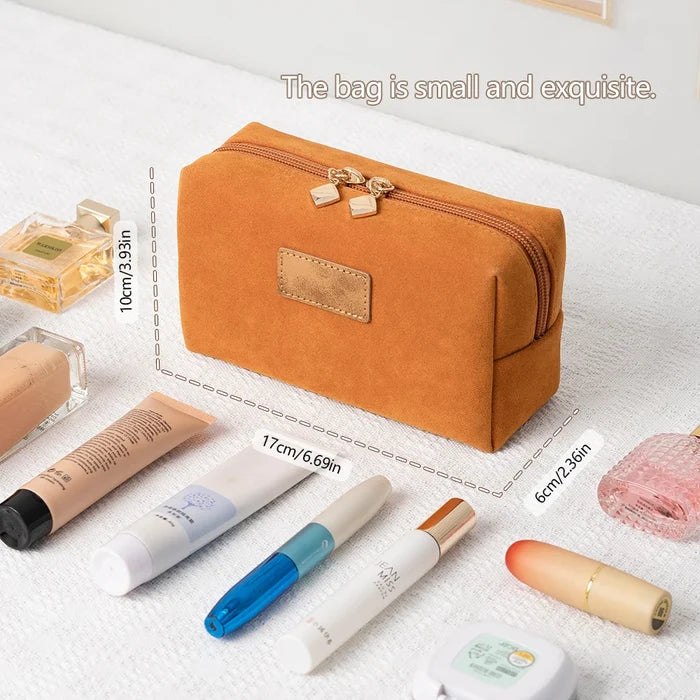 The New French Velvet Style Makeup Bag Toiletry Bag