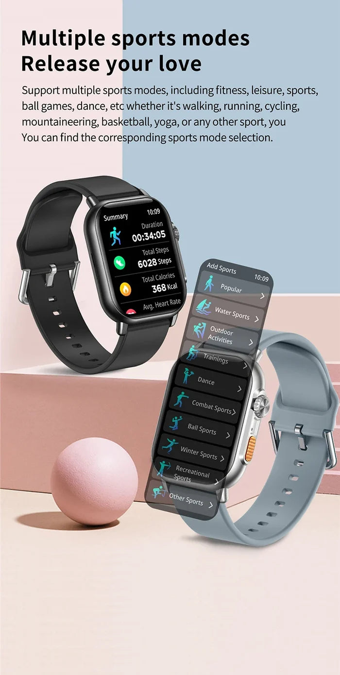 TK23 Pro Smart Watch BT Calling Steel Strap