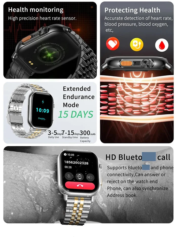 TK23 Pro Smart Watch BT Calling Steel Strap