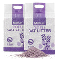Milifun Tofu Cat Litter, Lavender Scent, 5.5LB Bags with Natural Clumping Pellets for Cats