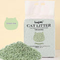 Green tea scented tofu cat litter, dust-free and plant-based for healthy pet care