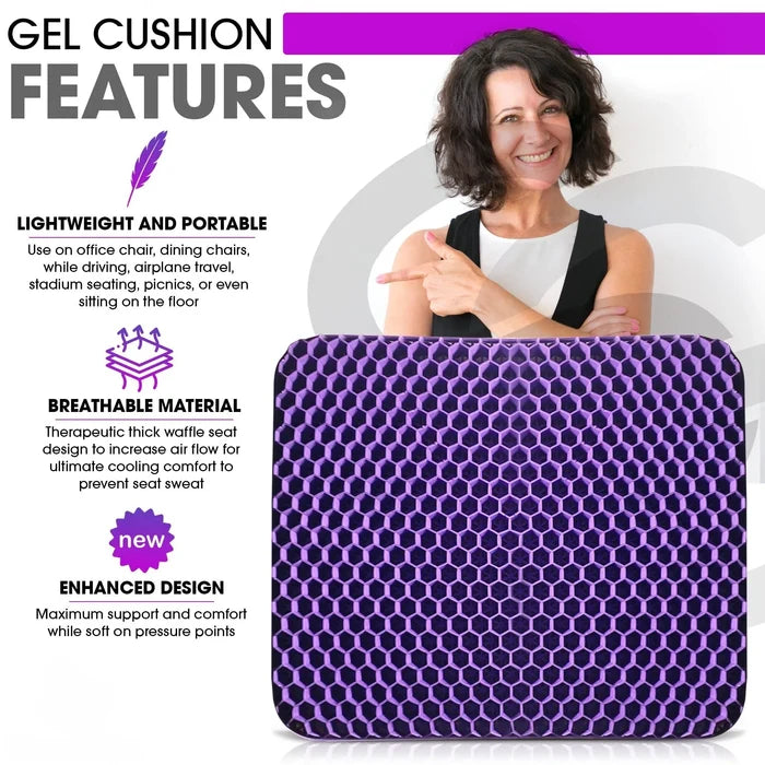 TPE Planets Large VIOLET Gel Seat Cushion for Long Sitting Car Seat