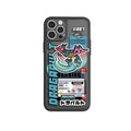 Translucent Gray Dragapult iPhone Case: black, dark gray Pokémon-themed dragon character, pixel art, cartoon, gaming style