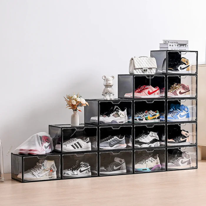 Transparent Plastic Acrylic Shoe Box Square Foldable