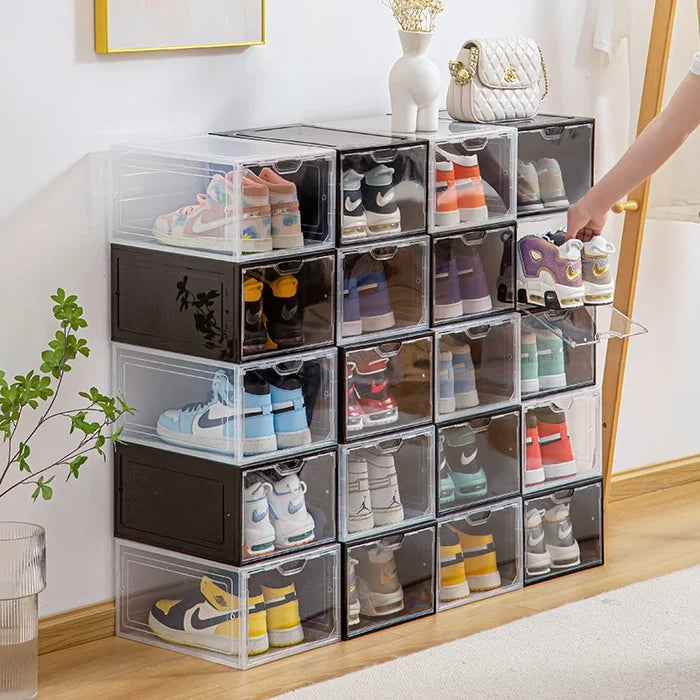 Transparent Plastic Acrylic Shoe Box Square Foldable