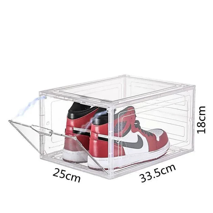 Transparent Plastic Acrylic Shoe Box Square Foldable
