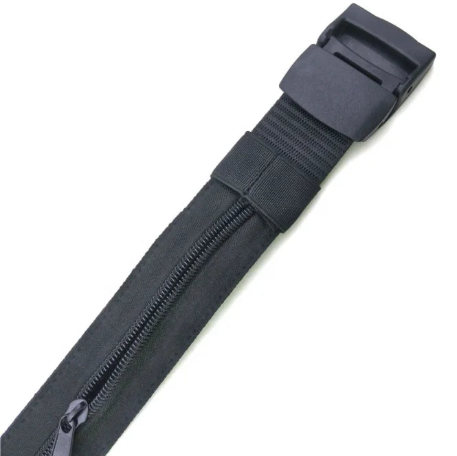 Travel Security Nylon Canvas Belt With Hidden Money Pocket Cashsafe