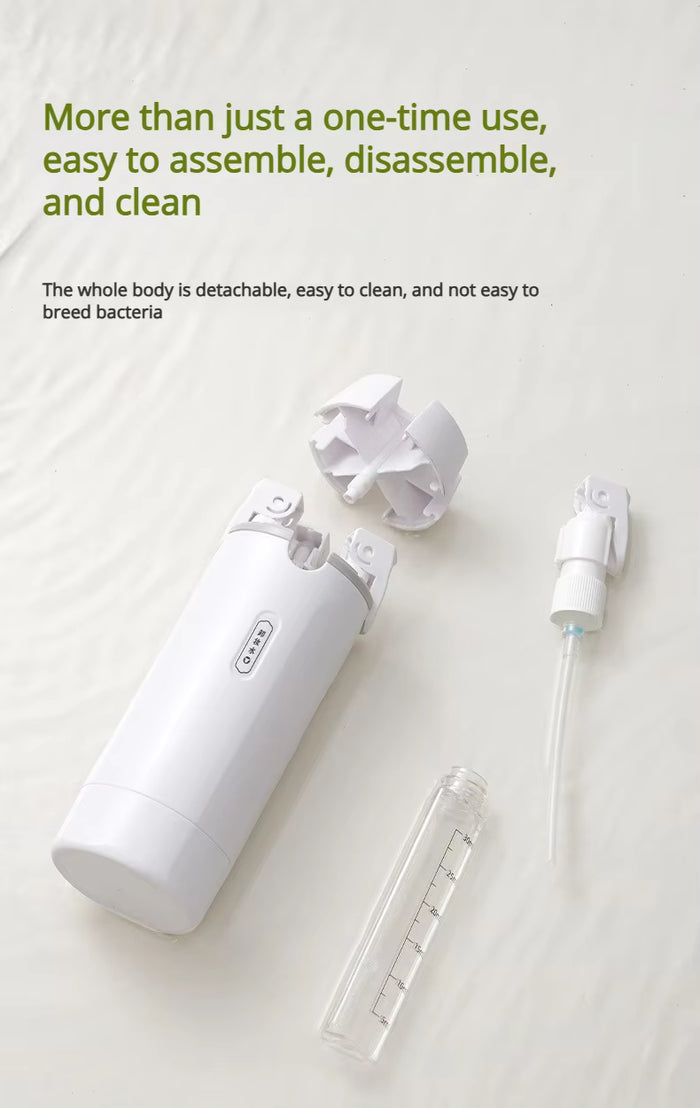 TravelMate 4-in-1 Refillable Bottle Set – Portable Cosmetic & Shampoo Dispenser Organizer