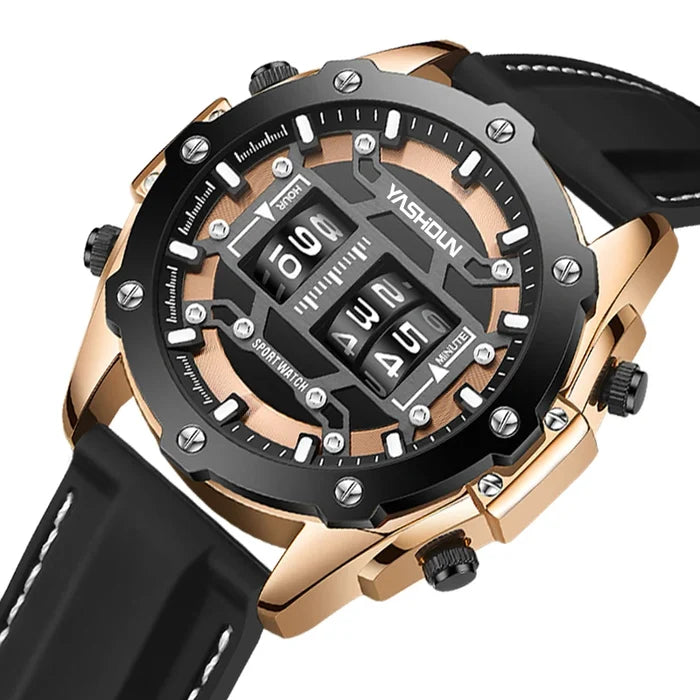 Trendy Personalized Multifunctional Men's Watch Sports Silicone Tape
