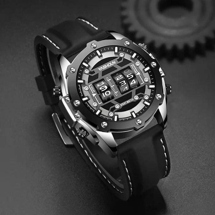 Trendy Personalized Multifunctional Men's Watch Sports Silicone Tape