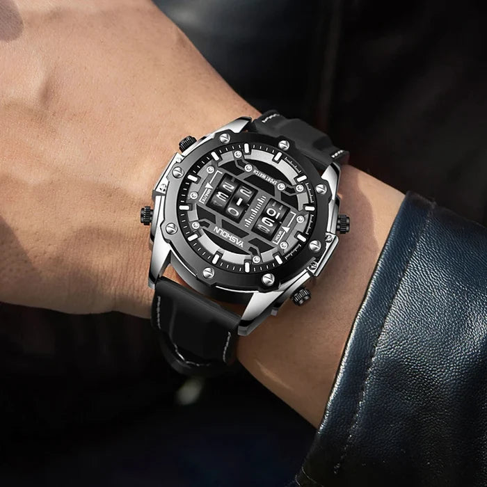 Trendy Personalized Multifunctional Men's Watch Sports Silicone Tape