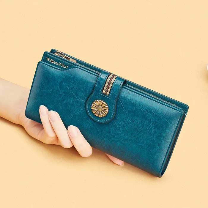 Tri-fold PU Leather Ladies Wallet Large Capacity