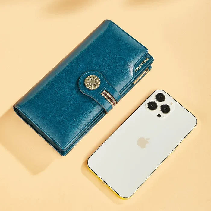 Tri-fold PU Leather Ladies Wallet Large Capacity