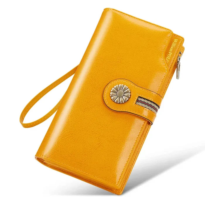 Tri-fold PU Leather Ladies Wallet Large Capacity