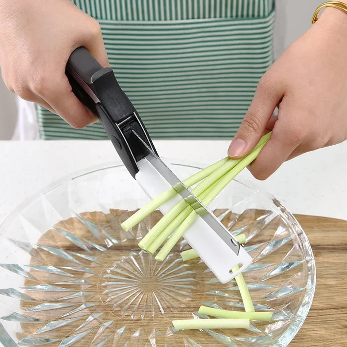 Two in One Kitchen Stainless Steel Scissor Vegetable 2 in 1 Scissors