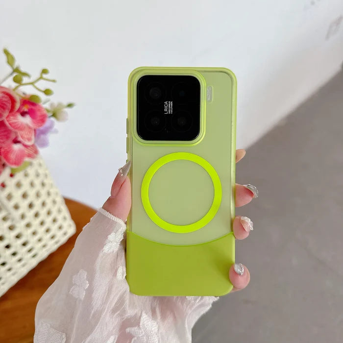 Two-in-One PC Hard Case Matte Ins Style Creative Hard Case with TPU Compatible Xiaomi Magnetic Phone