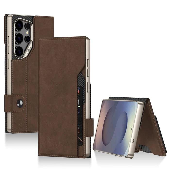 Ultra-Safe Frosted PC Case for for S25 Ultra with Dual Card Slots