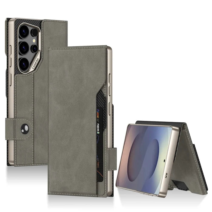 Ultra-Safe Frosted PC Case for for S25 Ultra with Dual Card Slots