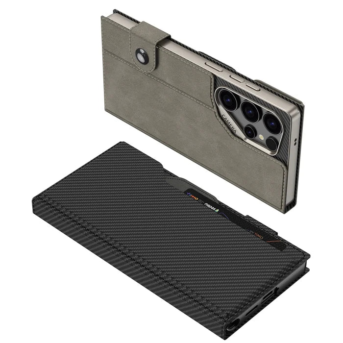 Ultra-Safe Frosted PC Case for for S25 Ultra with Dual Card Slots