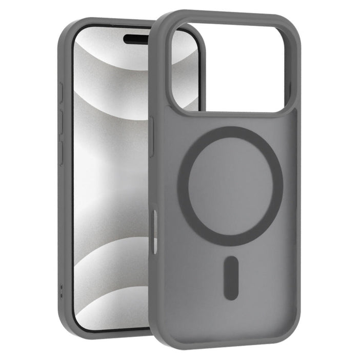 Ultra-Thin Frosted Magnetic iPhone Case – Skin-Feel Spray Cover with Metal Button for iPhone 17–13 Pro Max