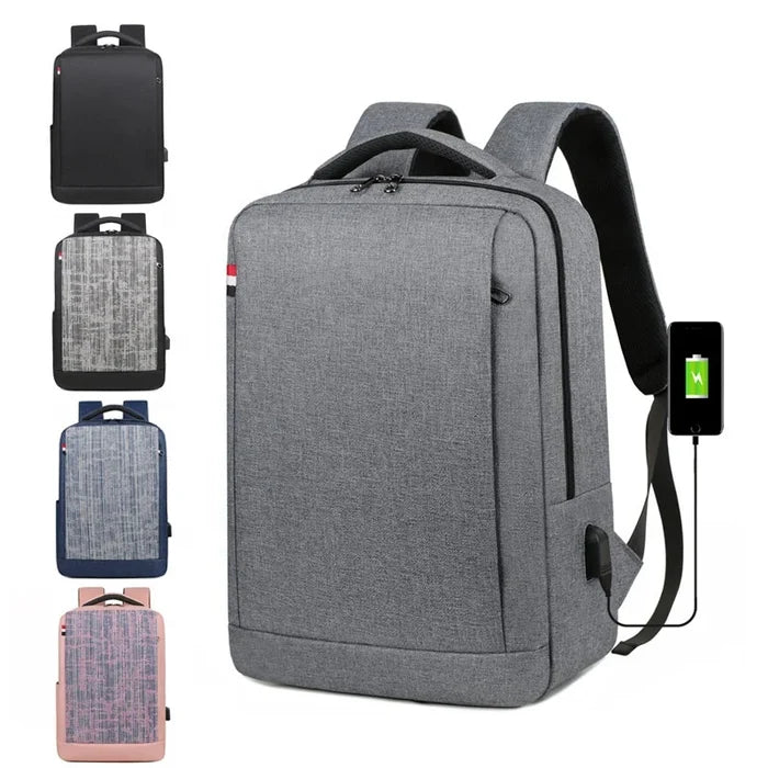 Unisex Fashionable Large Capacity Casual Backpack Waterproof USB