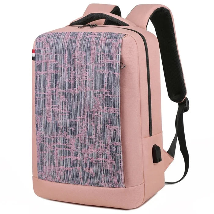 Unisex Fashionable Large Capacity Casual Backpack Waterproof USB