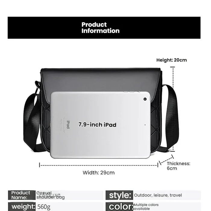 Unisex New PU Leather Crossbody Bag with Fashionable Design,