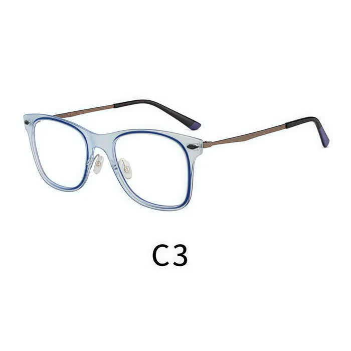 Unisex Square-Frame HD Reading Glasses for Oval Face