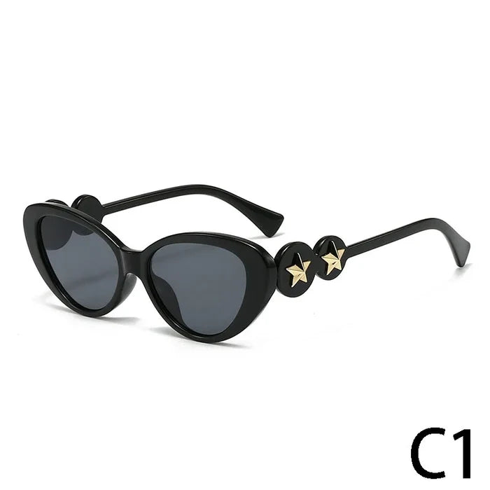 Unisex UV400 Cat Eye Sunglasses - Blue Frame