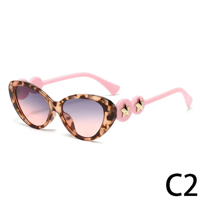 Unisex UV400 Cat Eye Sunglasses - Blue Frame