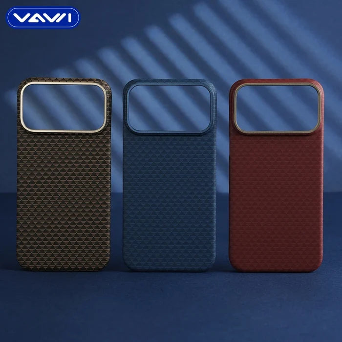 VAWI B343 Triangular Carbon Fiber Magnetic Phone case for iPhone 17