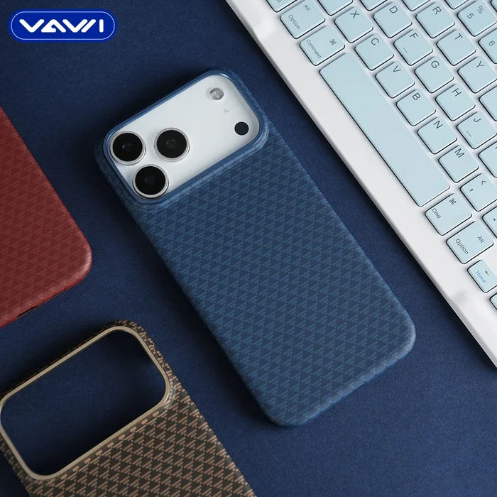 VAWI B343 Triangular Carbon Fiber Magnetic Phone case for iPhone 17