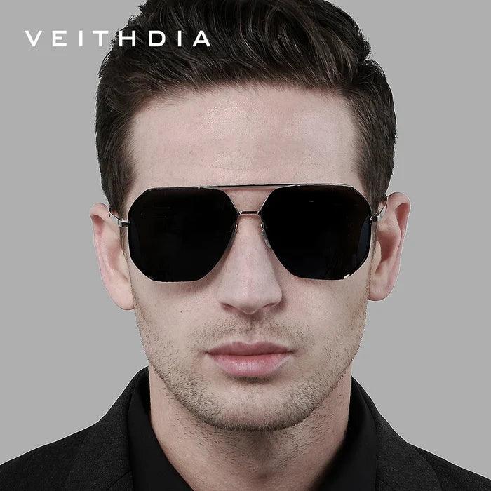 Veithdia 8258 Luxury Gold Polarized Sunglasses