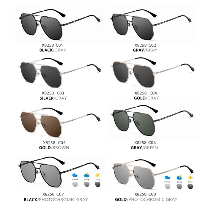 Veithdia 8258 Luxury Gold Polarized Sunglasses