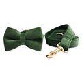Velvet Dog Collar & Leash Set | Soft Velvet | Bow & Bundle Options | XS–XL