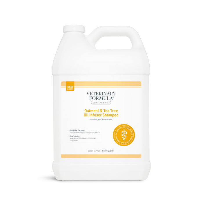 Veterinary Formula Medicated Dog Shampoo | Oatmeal & Tea Tree Oil | 128 oz