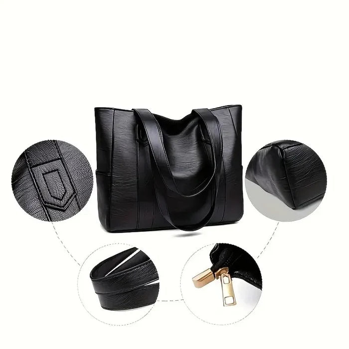 Vintage Retro Vegan Shoulder Bag Large Capacity Women's Casual