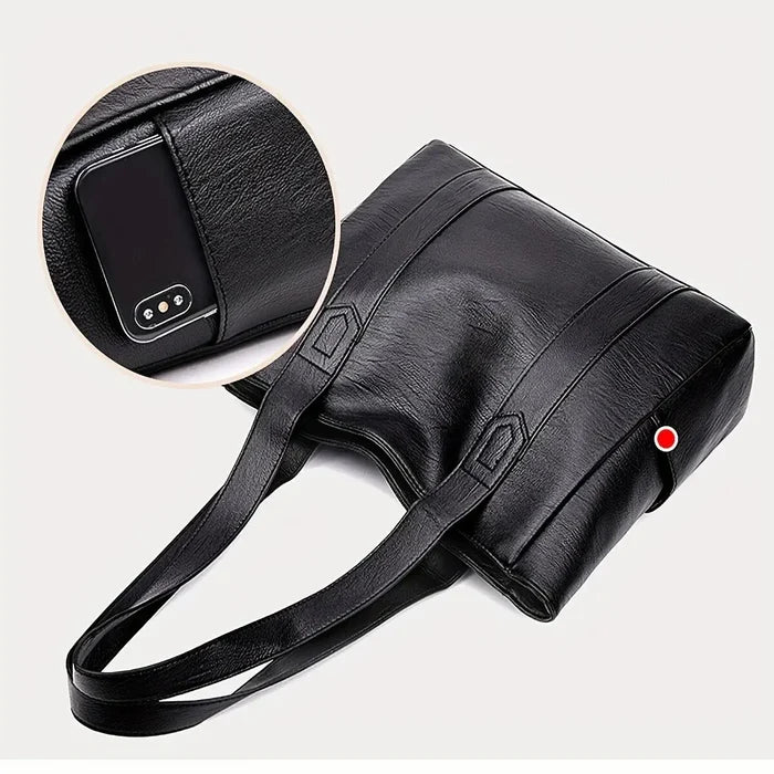 Vintage Retro Vegan Shoulder Bag Large Capacity Women's Casual