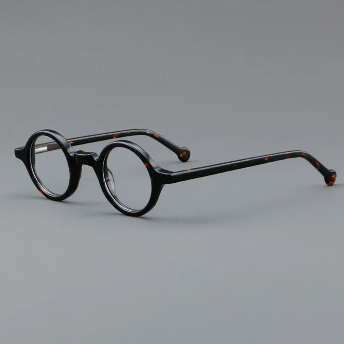 Vintage Wooden Round Acetate Eyeglasses
