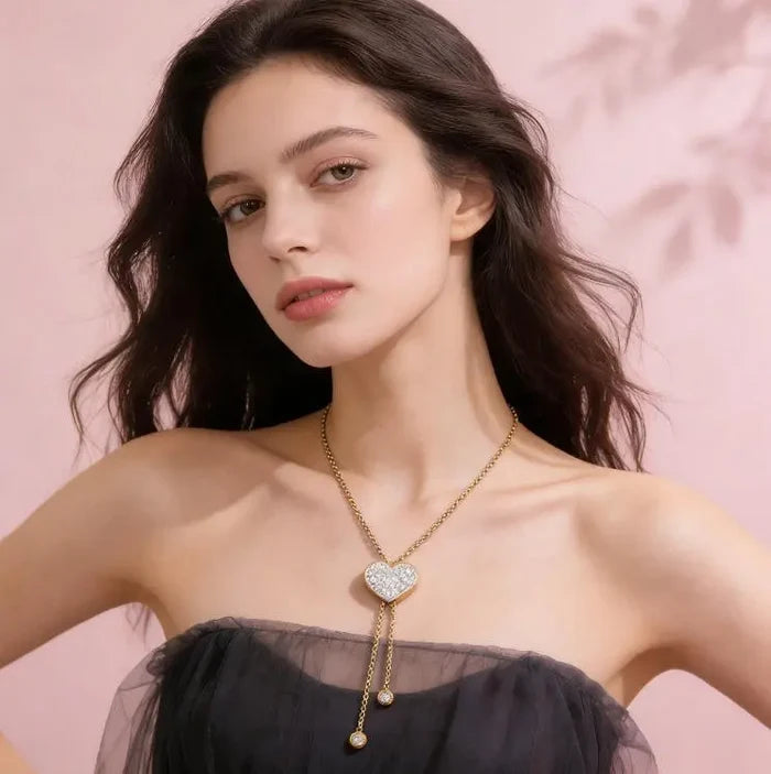VYO 18K Gold Zirconia Heart Necklace