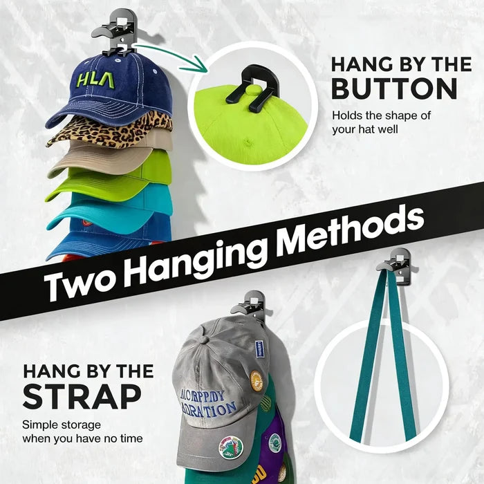 Wall Mounted Baseball Cap Storage Rack Plastic Hat Organizer Cap