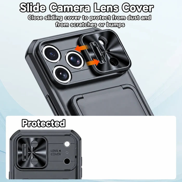 Wallet Shockproof Cover Anti-fingerprint Luxury Card Holder Phone