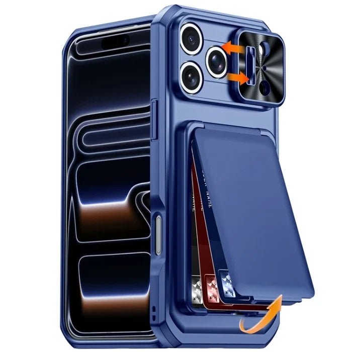 Wallet Shockproof Cover Anti-fingerprint Luxury Card Holder Phone
